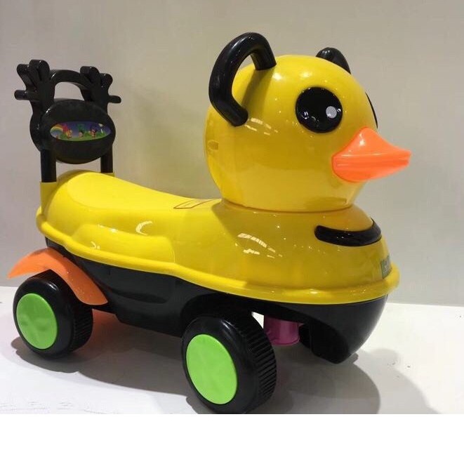 Xe chòi chân con vịt vàng, Xe chòi hình chú vịt có nhạc, có đèn led cho bé