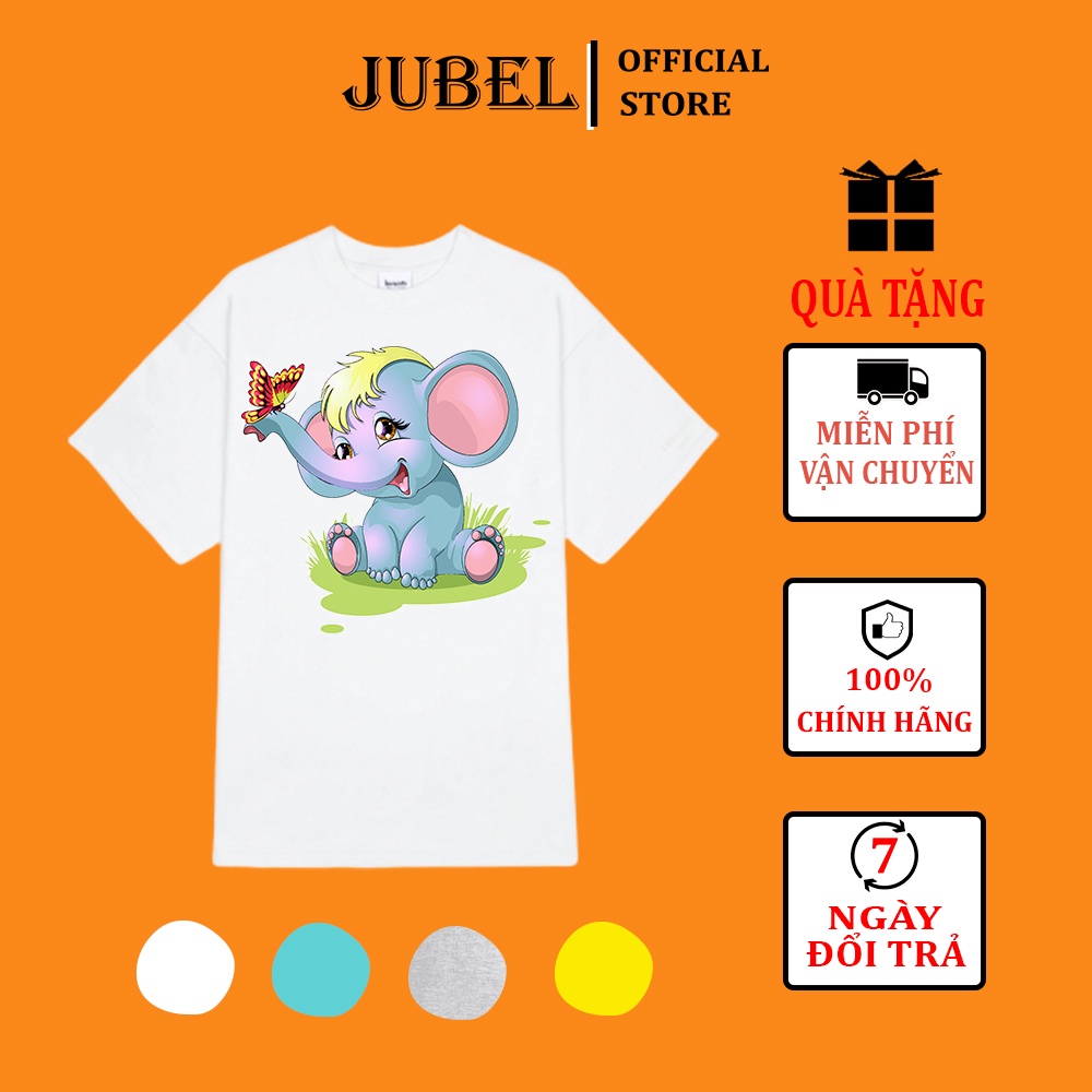 Áo thun Unisex con voi con dễ thương thoáng mát