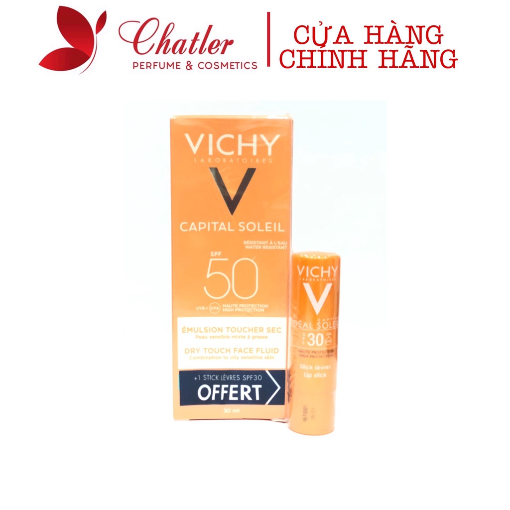 Kem Chống Nắng Vichy 50ml kèm son – Pháp