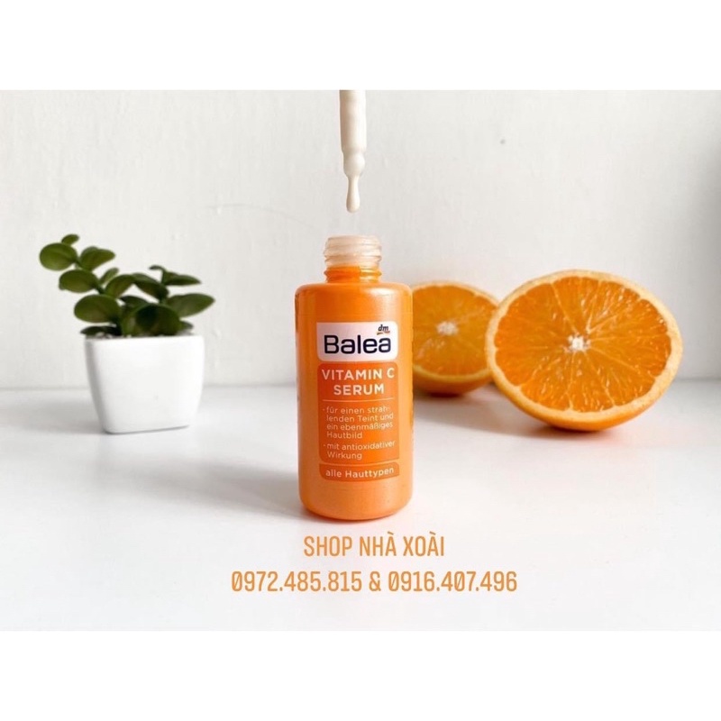 [Hàng nội địa Đức Đủ BILL] Serum Vitamin C Balea Đức sáng da, mờ thâm, chống lão hoá và nếp nhăn