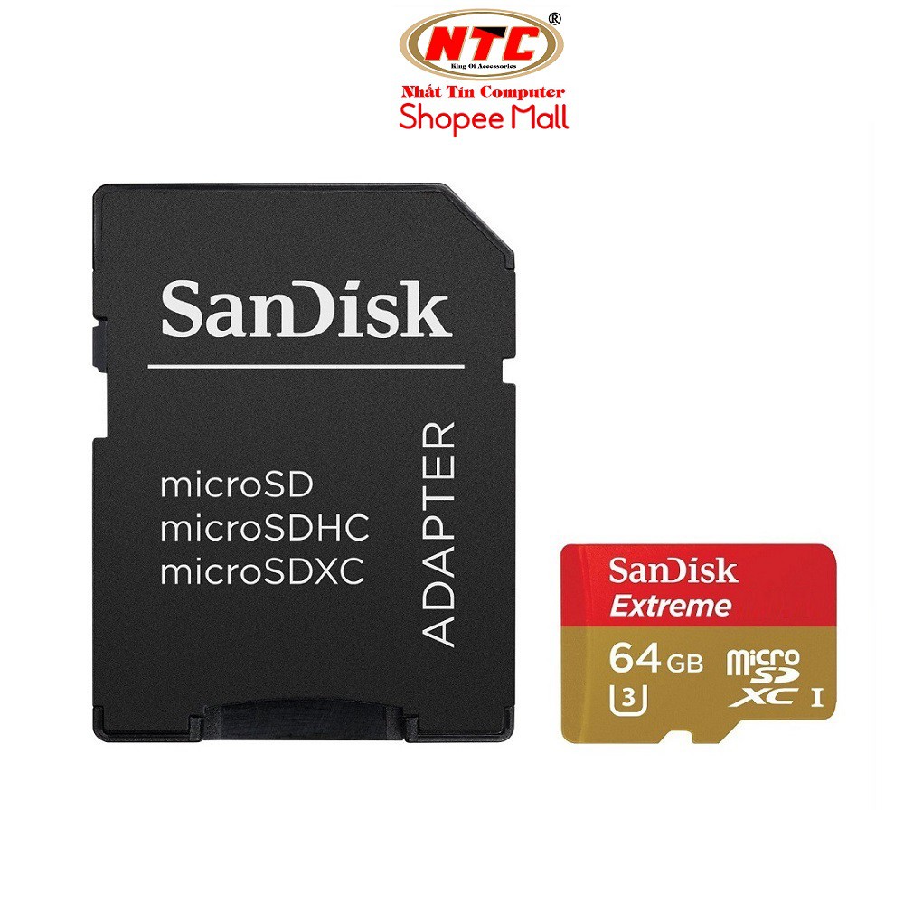 Thẻ Nhớ MicroSDXC SanDisk Extreme 64GB 600x 90MB/s U3 4K (Vàng)