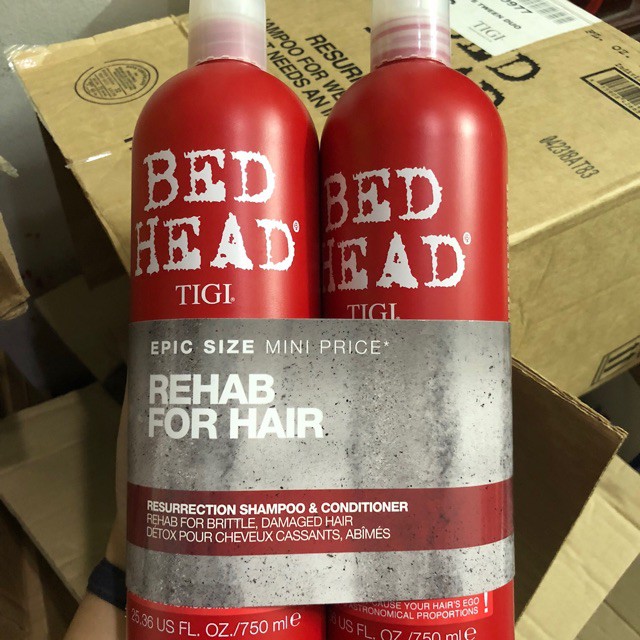 Dầu gội  Tigi Bed head đỏ siêu mượt tóc - cặp dầu gội xả tigi đỏ (750ml -750ml)