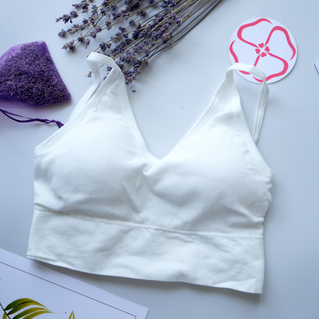 Áo Ngực Cotton Nâng Ngực Khoét Lưng Hai Dây Siêu Sexy KBRA 367