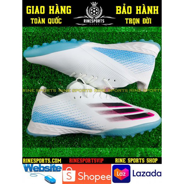 HÀNG THAILAND GIÀY BÓNG ĐÁ SÂN CỎ NHÂN TẠO XGOST trắng xanh.TF.CAM KẾT Y HÌNH-CAM KẾT HÀNG