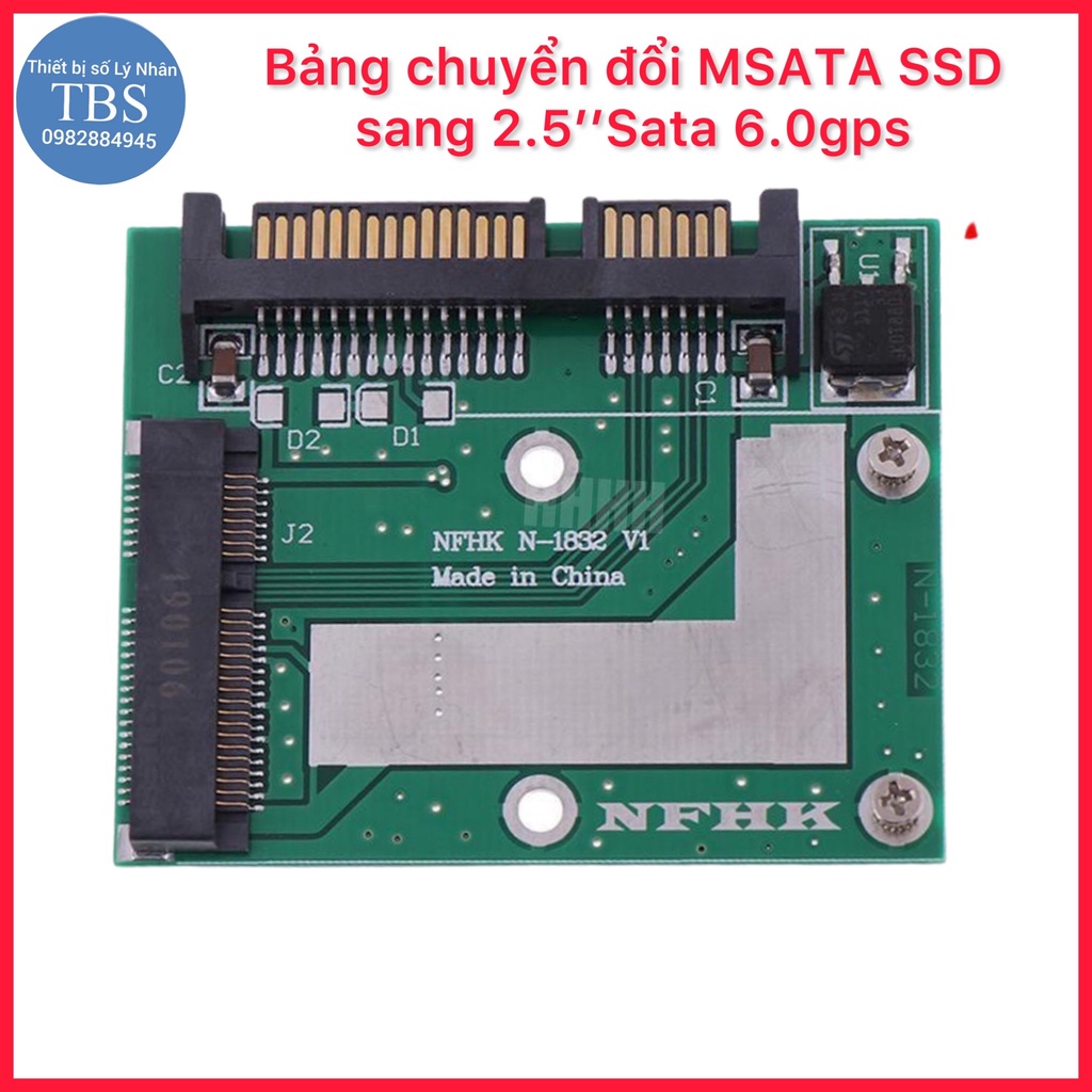 Bảng mạch chuyển đổi Msata SSD Sang 2.5 ''  Sata 6.0gps ( mới 100%)