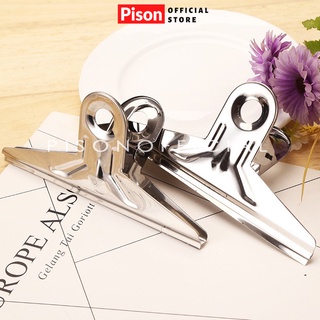 Kẹp tài liệu kim loại Inox 15cm Pison nhỏ gọn không làm rách giấy - SP0427 - 1 cái