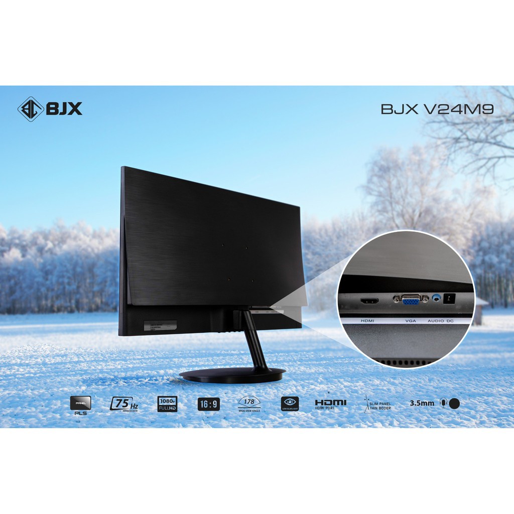 MÀN HÌNH LCD BJX V24M9 24 INCH 75HZ GAMING MONITOR ( PANEL SAMSUNG PLS, EYE CARE, SLIM BEZEL, FHD, HDMI )