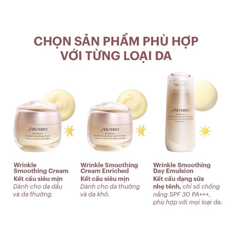 Kem dưỡng da chống lão hóa Shiseido Benefiance Wrinkle Smoothing Cream Enriched 50ml