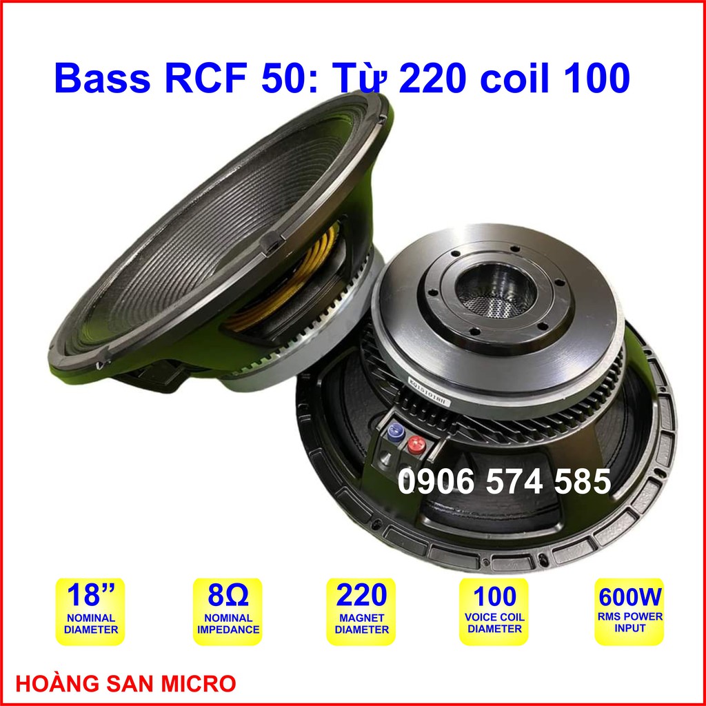 [Hàng nhập] Loa bass RCF 5 tấc từ 220 coil 100  - bass 50 coil 100 từ 220  -  bass 18 inch RCF - giá một cái