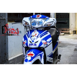 Tem trùm wave Doraemon Xanh đậm