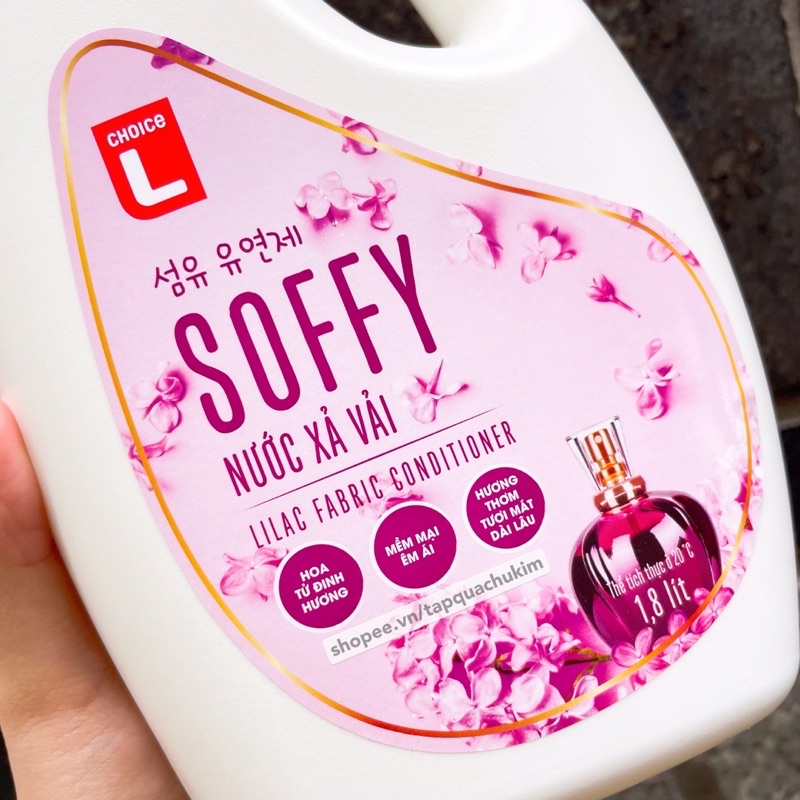 Nước xả SOFFY 1.8L Choice L hương TỬ ĐINH HƯƠNG / hương HOA HƯỚNG DƯƠNG &amp; OLIVE (tiết kiệm hơn COMFORT)