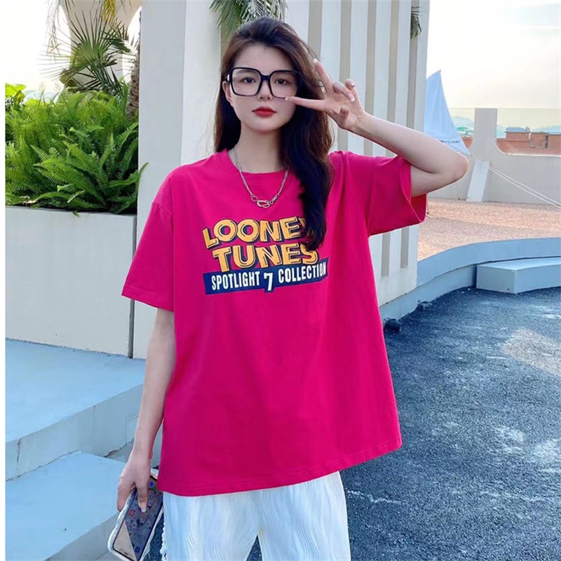 NRVP Áo Thun Cotton Tay Ngắn Cổ Tròn Màu Trơn Thời Trang Dành Cho Nữ