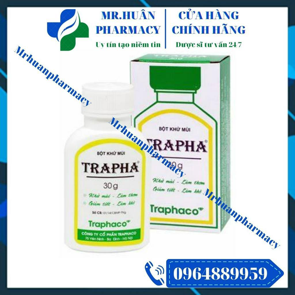 Bột khử mùi Trapha 30g Traphaco - Khử mùi, làm thơm, giảm tiết, làm khô