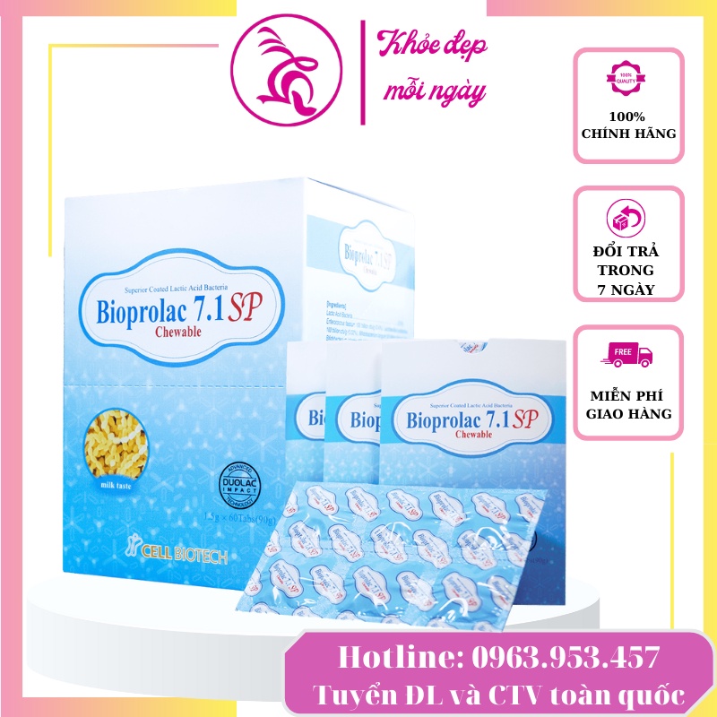 Viên nhai sức khỏe Bioprolac Chewable - hệ tiêu hoá khoẻ mạnh
