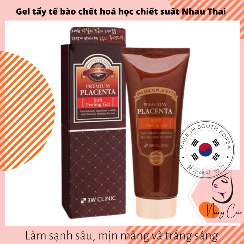 Kem Tẩy Tế Bào Chết 3W Clinic Premium Placenta Soft Peeling Gel 160ml