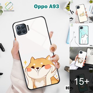 Ốp lưng Oppo A93 kính cường lực hoạt hình cưng xỉu