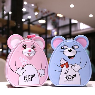 HỘP TIẾT KIỆM TIỀN SẮT HÌNH CHUỘT CUTE CÓ KHÓA