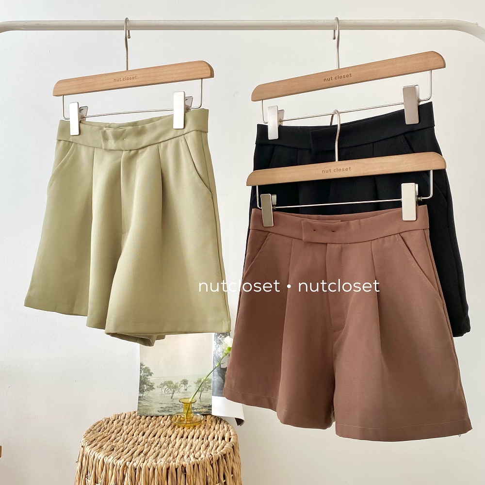 Quần short cài cúc lệch 795_Q0172