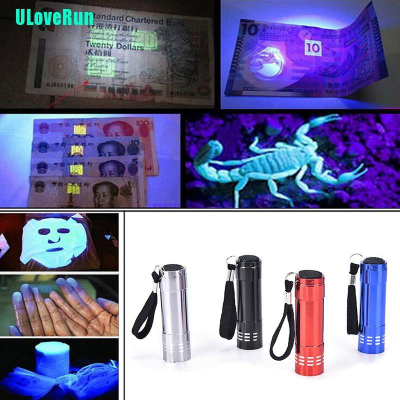 Đèn Pin 9 LED UV Mini Chuyên Dụng Cho Kiểm Tra