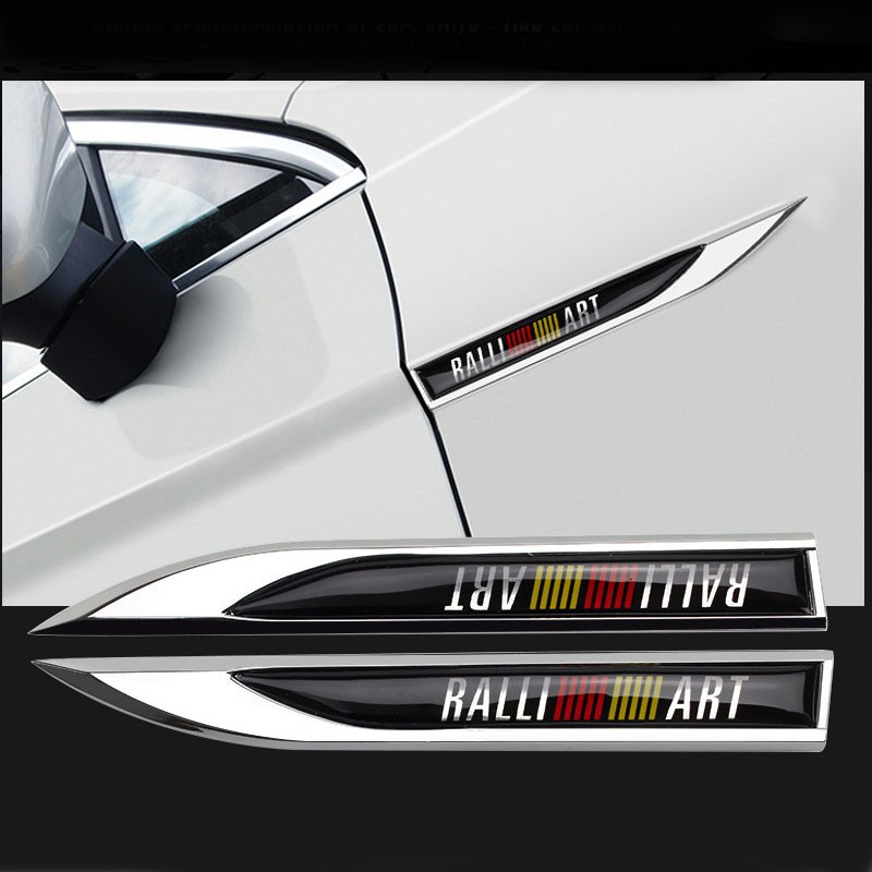 Logo Kim Loại Dán Chữ Ralliart Cho Xe Mitsibishi Phong Cách Và Cá Tính