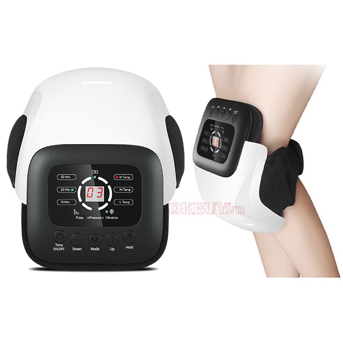 Máy massage đầu gối áp suất khí và tạo nóng chính hãng Nikio NK-186 - Đặc Biệt Bơm Khí Tự Động