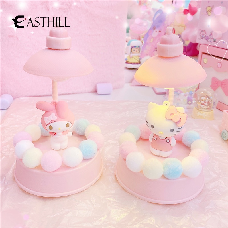Đèn Ngủ Led Để Bàn Học Viết Họa Tiết Hoạt Hình Kuromi Hello Kittys Dễ Thương