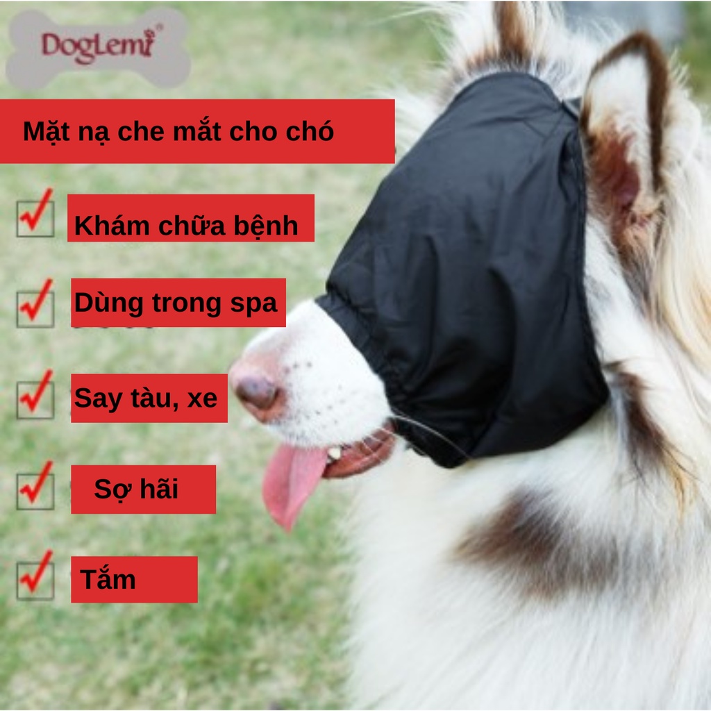 Doglemi Mặt nạ che mắt cho chó mèo/ thú cảnh