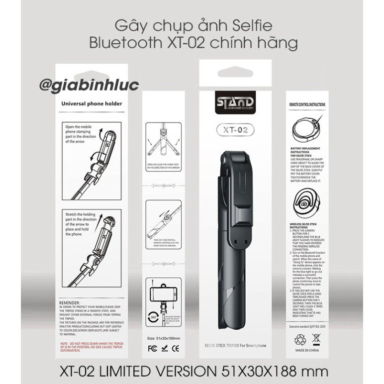 Gậy chụp ảnh, selfie có bluetooth 3 chân đa năng chụp hình, giá đỡ điện thoại livestream GD95 ngonbore