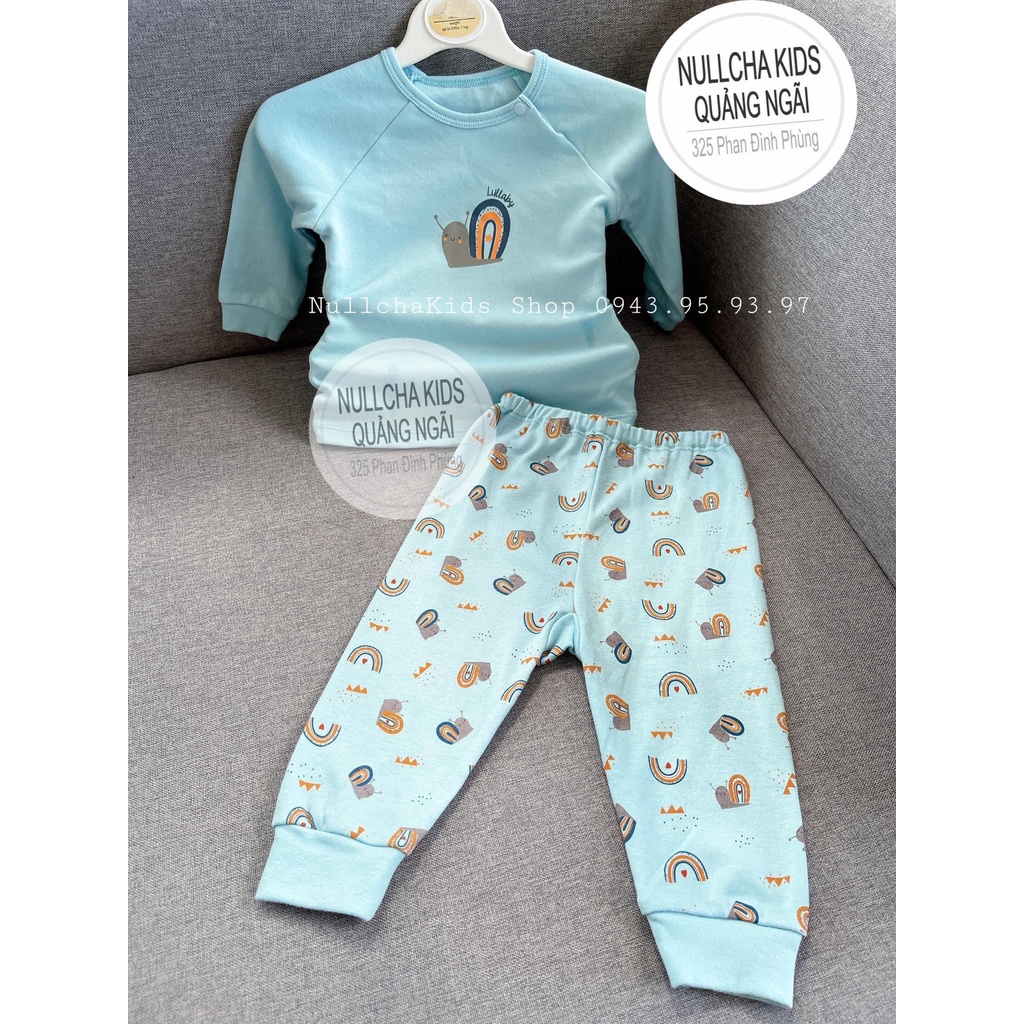 LULLABY Bộ dài tay thu đông chất cotton dày dặn cho bé trai bé gái