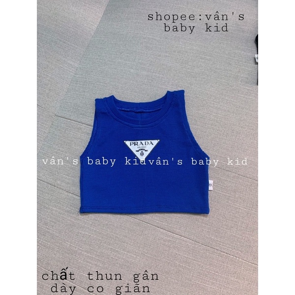 Áo thun ba lỗ croptop bé gái