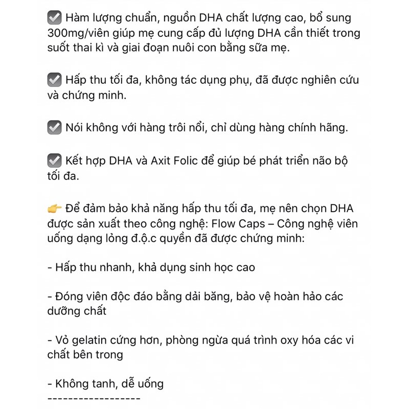 Sản phẩm Gold Dha cho bà bầu và phụ nữ sau sinh 30v hàng balan