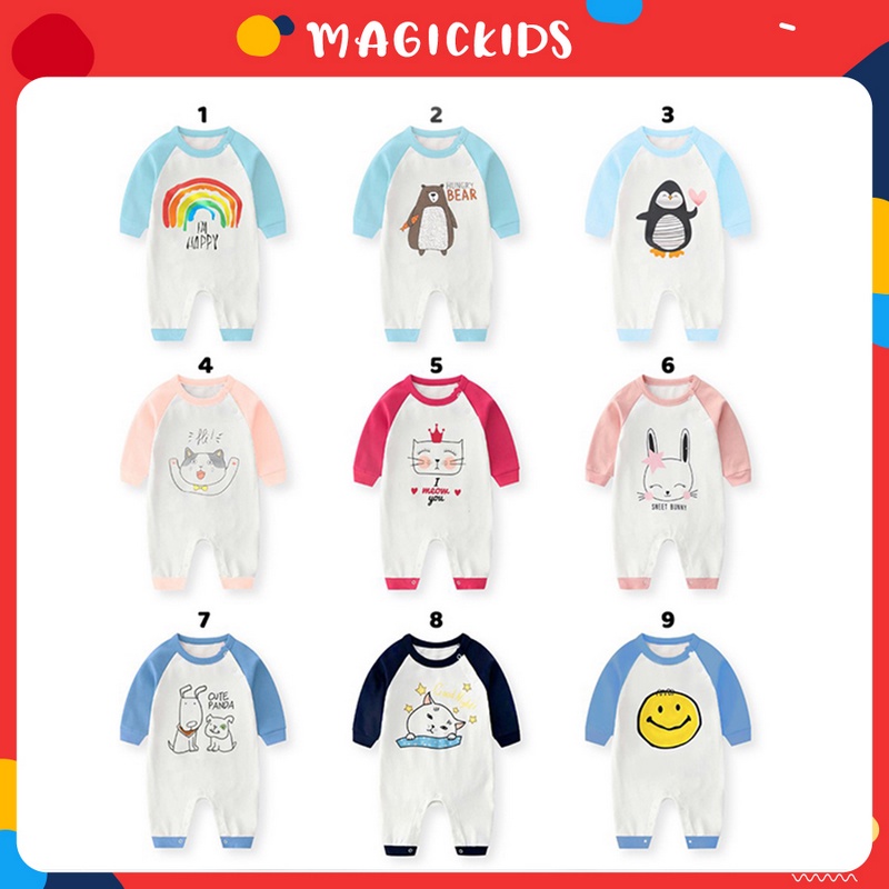 Bộ body dài tay in họa tiết hình thú đáng yêu BL20011 - MAGICKIDS