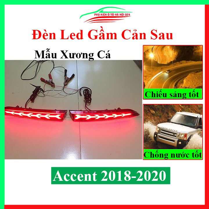 Đèn led gầm cản sau ô tô Accent 2018-2020 Mẫu Xương Cá