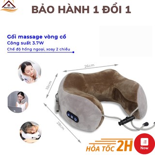Gối Massage Vòng Cổ Chữ U 360 Đa Năng - Hỗ Trợ Mát Xa Vùng Cổ