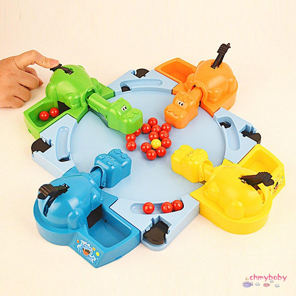 【OMB】 Hungry Hippo Swallowing Marbles Toys Early Education Game Marble Game