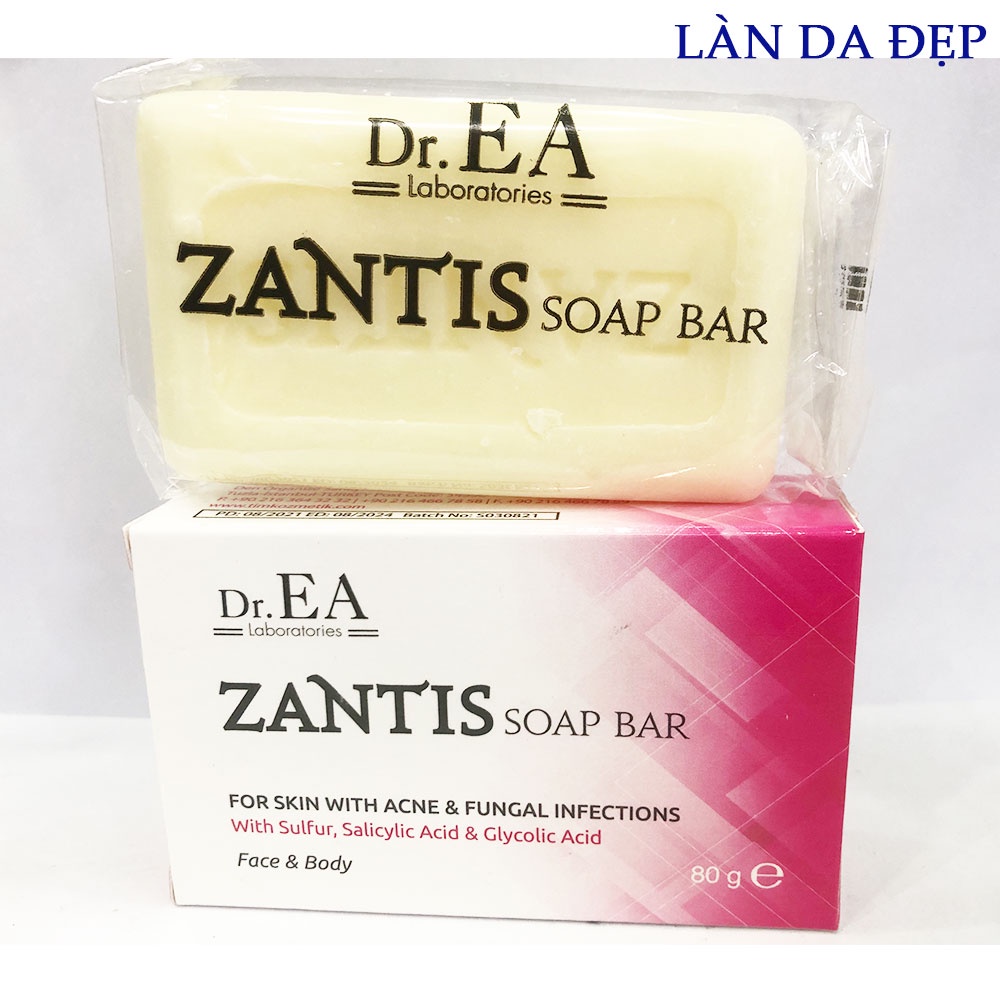 Xà bông Dr.EA Zantis Soap Bar sinh dược giảm mụn chăm sóc chuyên sâu body 80gr