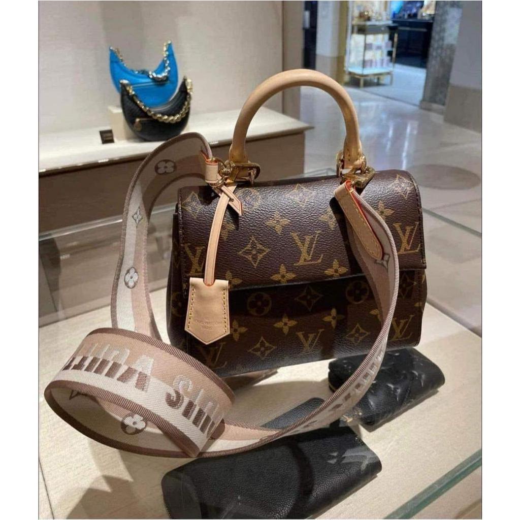 Túi Xách Nữ Dáng Luny Hoa Nâu, Túi Đeo Chéo Luny Mini Màu Nâu Sang Trong Cá Tính Dây Bảng To