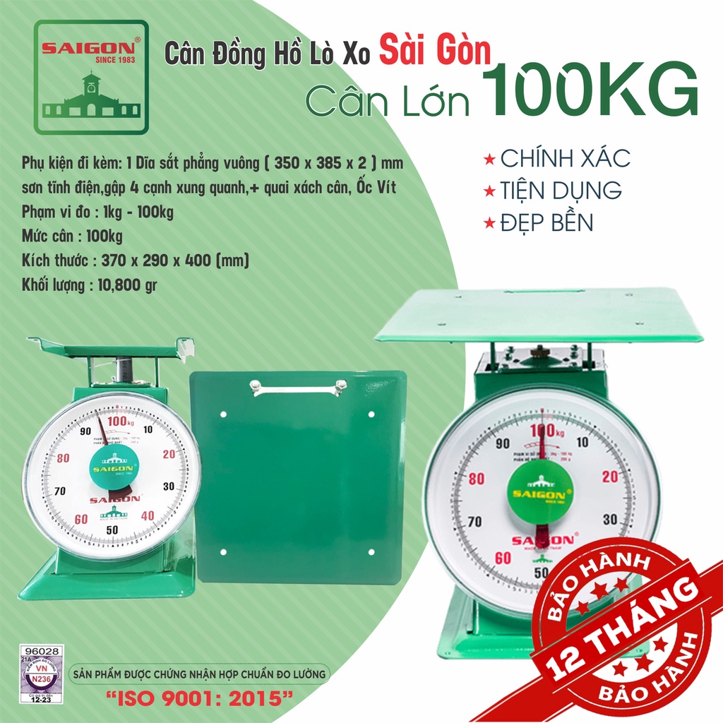 Cân 100 kg bảo hành 12 tháng