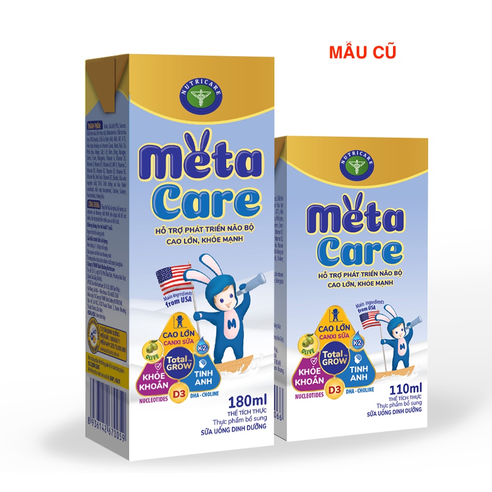 Thùng sữa nước pha sẵn Nutricare Metacare GOLD (180ml x 48 hộp)