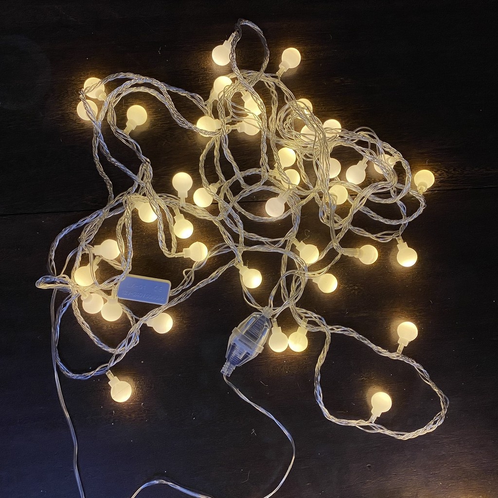 Dây Đèn Led Bóng Tròn 9 Mét/ 6 Mét Bóng Cherry Ball, Ánh Sáng Vàng Nắng