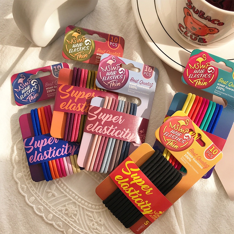 Dây Buộc Tóc Cao Su Co Giãn Tốt Thiết Kế Đơn Giản Thời Trang Năm 2021 Cho Nữ