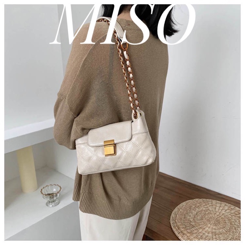 M27 Túi sách nữ đeo vai , đeo chéo nữ ô chám dây đôi có thể điều chỉnh hàng Quảng Châu by MISO