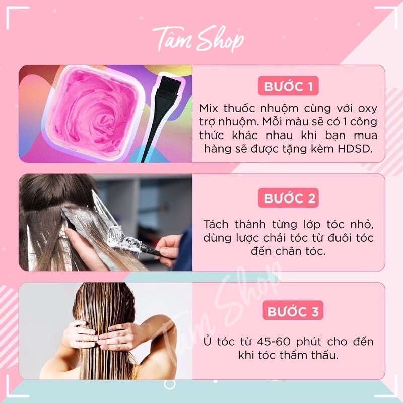 Thuốc nhuộm tóc màu Nâu Hồng Trà Sữa / Nâu Hồng Đào - Không cần tẩy tóc