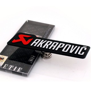 Tem logo nổi AKRAPOVIC dán trang trí xe sm
