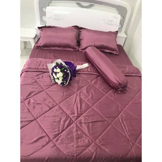 [SIÊU SALE] [HỔ TRỢ PVC] Xả kho Bộ drap giường có chăn phi lụa cao cấp sang chảnh (chọn màu)