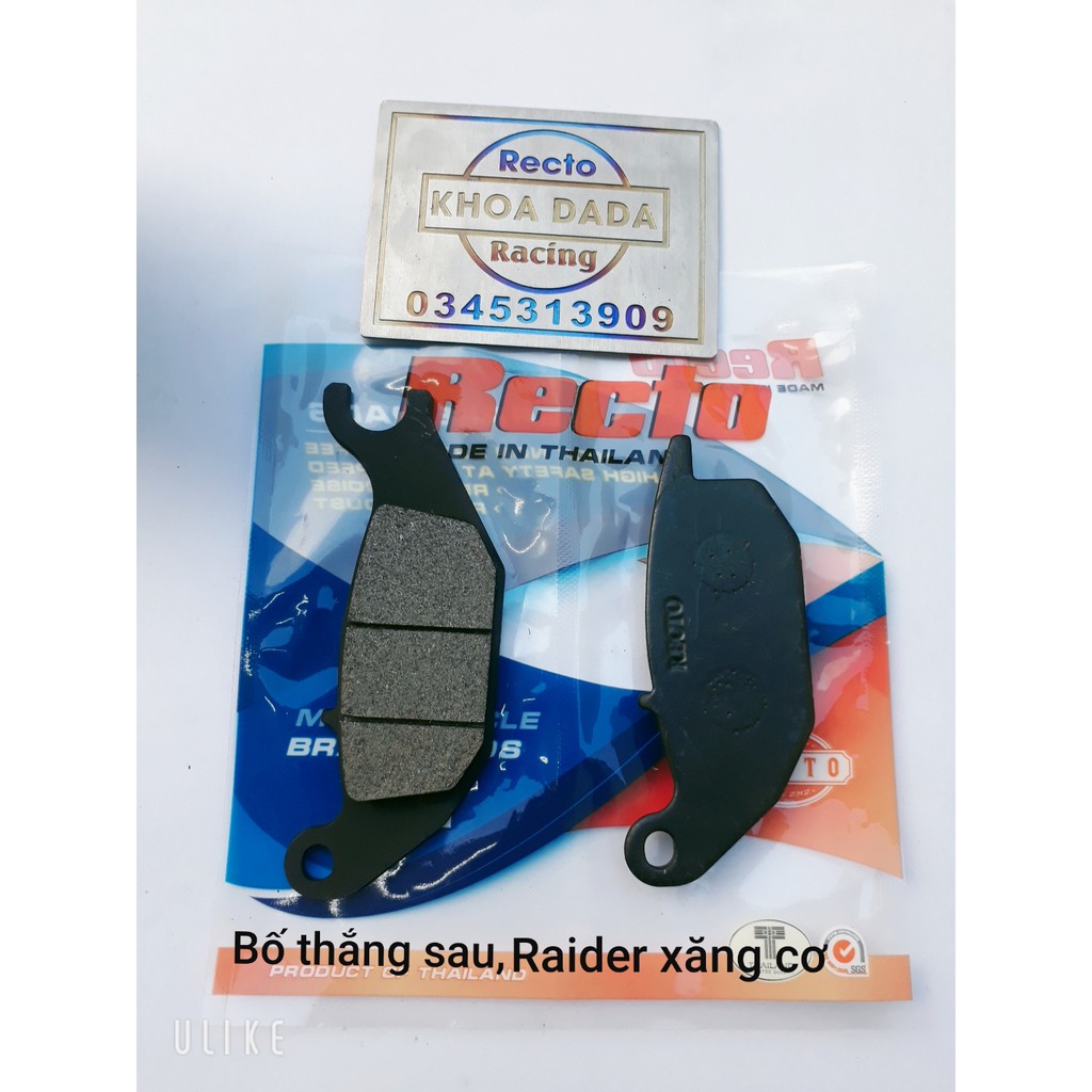 Bố thắng sau  Raider xăng cơ Recto, thái lan,