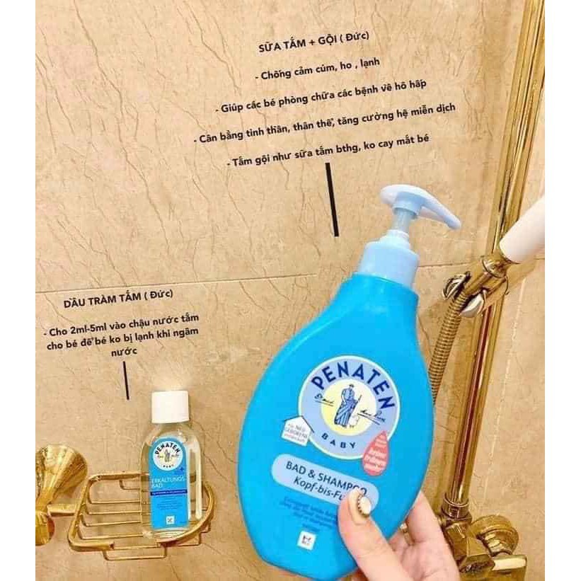 Sữa tắm gội chống cảm Penaten cho bé [Nội địa Đức] 400ml