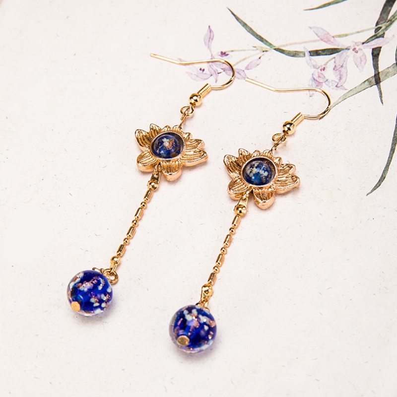 Trâm Cài Tóc Dáng Dài Đính Hoa Phong Cách Hán Phục Cổ Điển