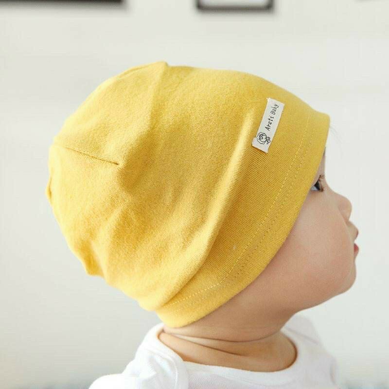 Mũ trùm đầu che tai cotton nỉ thu đông 2 lớp cho bé trai bé gái cao cấp (3-36 tháng)