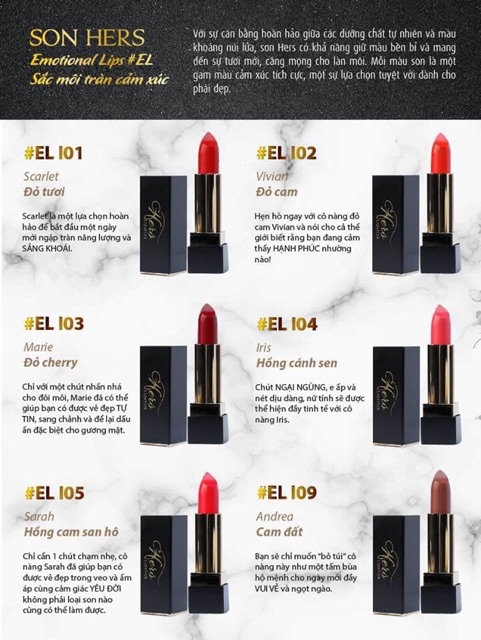 (+Quà) Son Hers Thiên Nhiên Không Chì Lâu Trôi( Dùng Được Cho Mẹ Bầu- Sau Sinh] | BigBuy360 - bigbuy360.vn